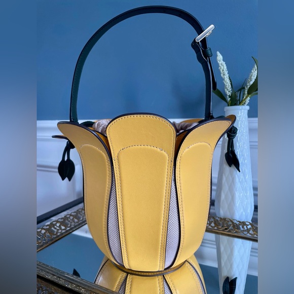 Kate Spade Novelty Petal Flower Bucket Bag- Yellow Morning Light - Picture 7 of 12